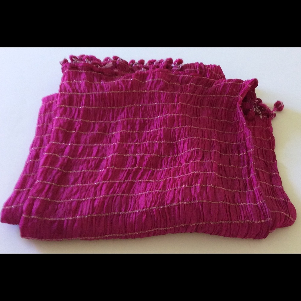 Pink and Gold Scarf